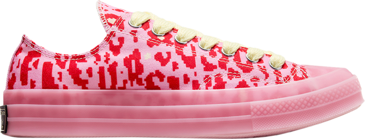 נעלי סניקרס Golf Le Fleur x Chuck 70 Low 'Digital Leopard Pack - Pink' של המותג קונברס אולסטאר בצבע וָרוֹד עשויות בַּד