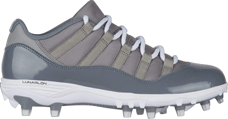 נעלי סניקרס Air Jordan 11 Low TD Cleat 'Cool Grey' של המותג נייקי בצבע אפור עשויות 