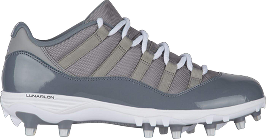 נעלי סניקרס Air Jordan 11 Low TD Cleat 'Cool Grey' של המותג נייקי בצבע אפור עשויות 