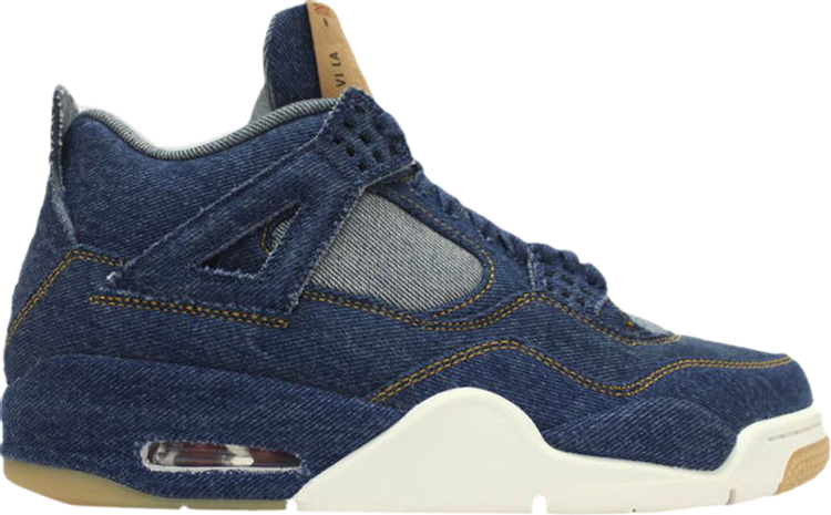 נעלי סניקרס Levi's x Air Jordan 4 Retro 'Denim' Sample של המותג נייקי בצבע כְּחוֹל עשויות 