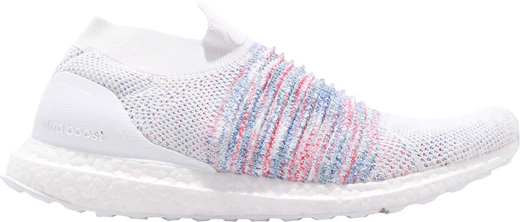 נעלי סניקרס UltraBoost Laceless 'White Multi-Color' של המותג אדידס בצבע לבן עשויות ניילון פוליאסטר Primeknit