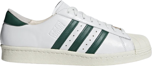 נעלי סניקרס Superstar 80s Recon 'White Collegiate Green' של המותג אדידס בצבע לבן עשויות 