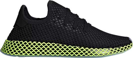 נעלי סניקרס Deerupt 'Black Neon' של המותג אדידס בצבע שָׁחוֹר עשויות 