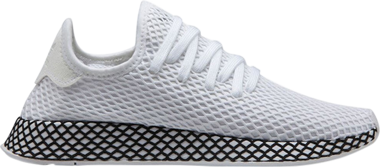 נעלי סניקרס Deerupt Runner 'White Black' של המותג אדידס בצבע לבן עשויות 