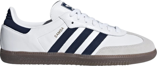 נעלי סניקרס Samba OG 'White Navy' של המותג אדידס בצבע לבן עשויות 