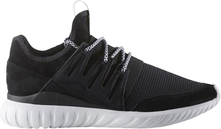 נעלי סניקרס Tubular Radial 'Core Black' של המותג אדידס בצבע שָׁחוֹר עשויות 