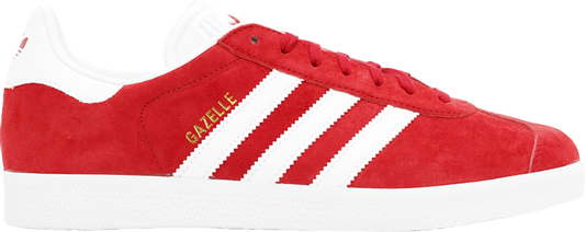 נעלי סניקרס Gazelle 'Power Red' של המותג אדידס בצבע אָדוֹם עשויות 