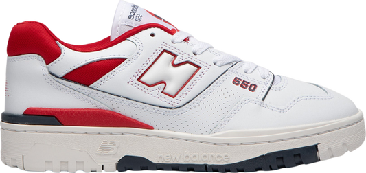 נעלי סניקרס 550 'White Team Red' JD Exclusive של המותג ניו באלאנס בצבע לבן עשויות עוֹר