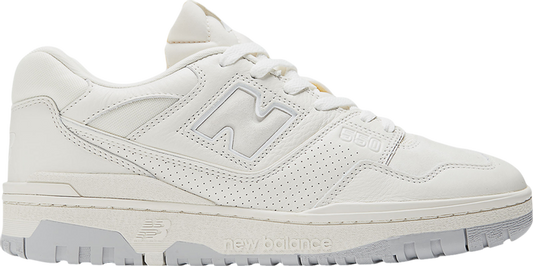 נעלי סניקרס 550 'White Turtledove' של המותג ניו באלאנס בצבע לבן עשויות עוֹר