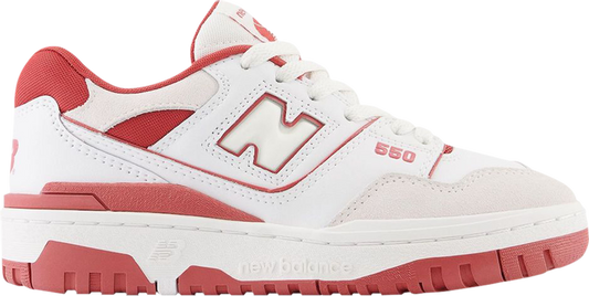 נעלי סניקרס 550 'White Brick Red' של המותג ניו באלאנס בצבע לבן עשויות עוֹר