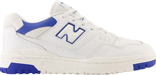 נעלי סניקרס 550 'White Cobalt' של המותג ניו באלאנס בצבע לבן עשויות עוֹר