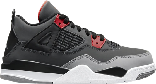 נעלי סניקרס Air Jordan 4 Retro PS 'Infrared' של המותג נייקי בצבע אפור עשויות עור (נובוק)