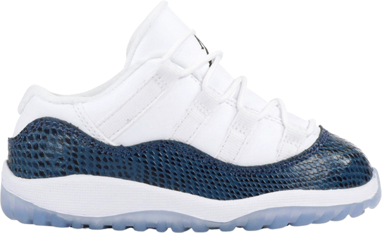 נעלי סניקרס Air Jordan 11 Retro Low TD 'Navy Snakeskin' 2019 של המותג נייקי בצבע לבן עשויות 