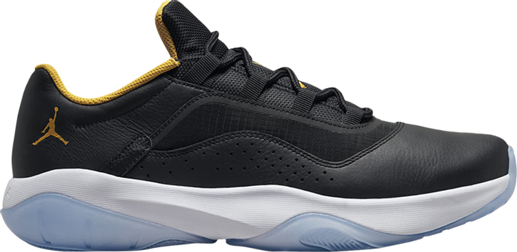 נעלי סניקרס Air Jordan 11 CMFT Low 'Black Taxi' של המותג נייקי בצבע שָׁחוֹר עשויות עוֹר