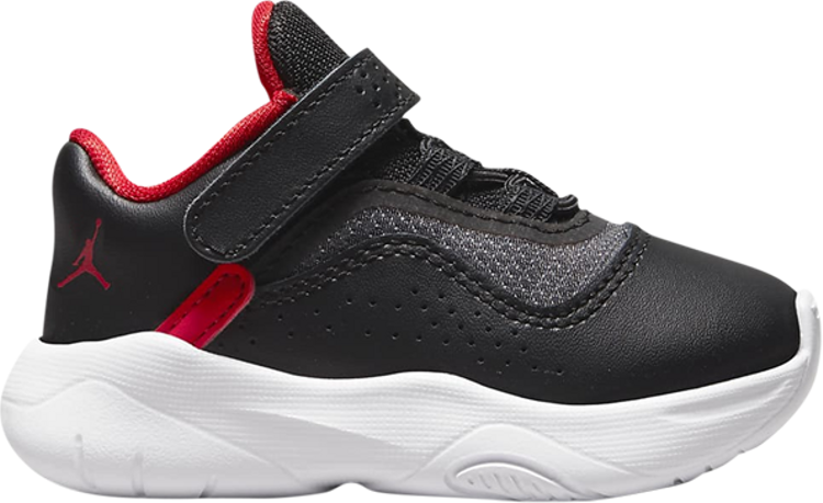 נעלי סניקרס Air Jordan 11 CMFT Low TD 'Bred' של המותג נייקי בצבע שָׁחוֹר עשויות עוֹר