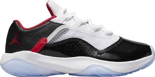 נעלי סניקרס Air Jordan 11 CMFT Low GS 'White Black University Red' של המותג נייקי בצבע שָׁחוֹר עשויות עוֹר