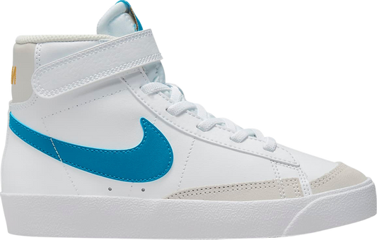 נעלי סניקרס Blazer Mid '77 PS 'White Laser Blue' של המותג נייקי בצבע לבן עשויות עוֹר