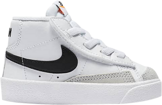 נעלי סניקרס Blazer Mid '77 TD 'White Black' של המותג נייקי בצבע לבן עשויות עוֹר