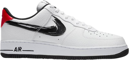 נעלי סניקרס Air Force 1 Low 'Brushstroke - White' של המותג נייקי בצבע לבן עשויות 