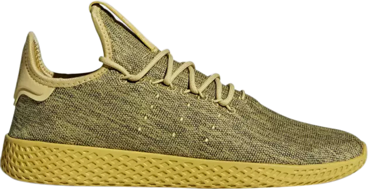 נעלי סניקרס Pharrell x Tennis Hu 'Dip-Dyed' של המותג אדידס בצבע צהוב עשויות 