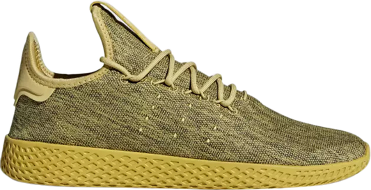 נעלי סניקרס Pharrell x Tennis Hu 'Dip-Dyed' של המותג אדידס בצבע צהוב עשויות 