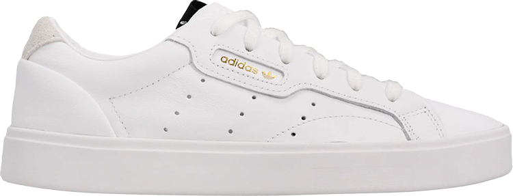 נעלי סניקרס Wmns Sleek 'Crystal White' של המותג אדידס בצבע לבן עשויות 