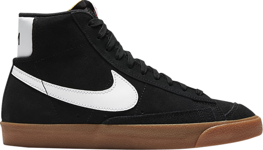 נעלי סניקרס Wmns Blazer Mid '77 Suede 'Black Gum' של המותג נייקי בצבע שָׁחוֹר עשויות עור (זמש)