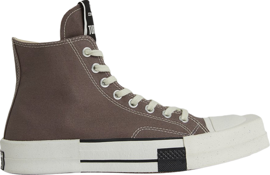 נעלי סניקרס Converse x Rick Owens TURBODRK Chuck 70 Laceless 'Dust' של המותג ריק אוונס בצבע חום עשויות בַּד