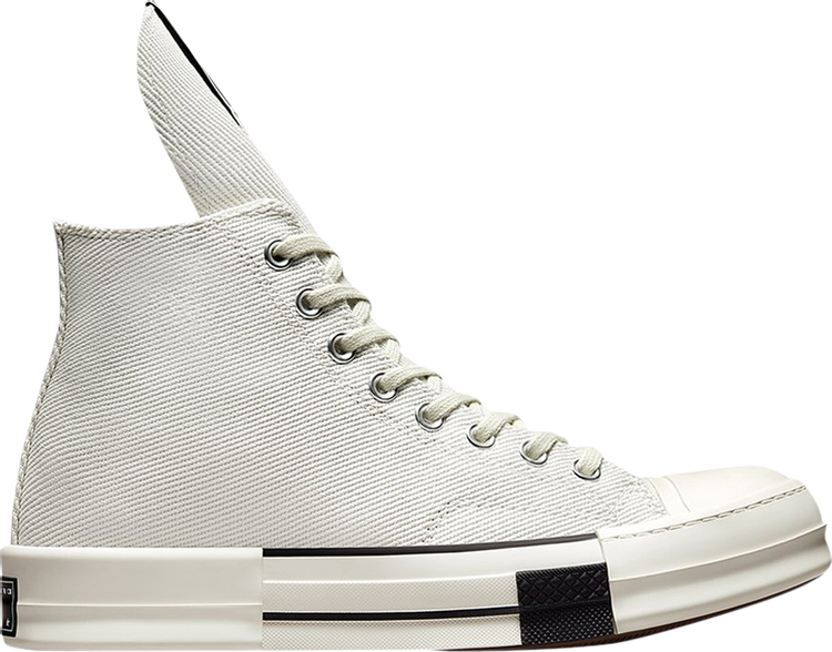 נעלי סניקרס Converse x Rick Owens DRKSHDW DRKSTAR High 'White' של המותג ריק אוונס בצבע לבן עשויות כותנה