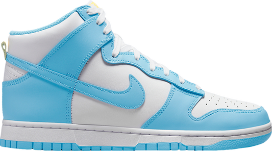 נעלי סניקרס Dunk High 'Blue Chill' של המותג נייקי בצבע כְּחוֹל עשויות עוֹר