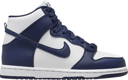 נעלי סניקרס Dunk High PS 'Midnight Navy' של המותג נייקי בצבע כְּחוֹל עשויות עוֹר