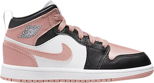 נעלי סניקרס Air Jordan 1 Mid PS 'White Light Madder Root' של המותג נייקי בצבע לבן עשויות עוֹר