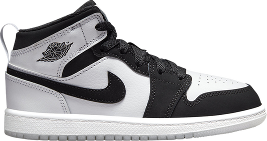 נעלי סניקרס Air Jordan 1 Mid SE PS 'Diamond' של המותג נייקי בצבע לבן עשויות עוֹר