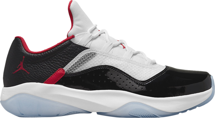 נעלי סניקרס Air Jordan 11 CMFT Low 'White Black University Red' של המותג נייקי בצבע לבן עשויות עור פטנט