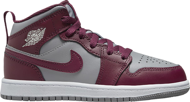 נעלי סניקרס Air Jordan 1 Mid PS 'Cherrywood Red' של המותג נייקי בצבע אָדוֹם עשויות עוֹר