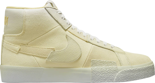 נעלי סניקרס Zoom Blazer Mid Premium SB 'Lemon Wash' של המותג נייקי בצבע צהוב עשויות בַּד