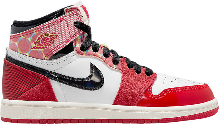 נעלי סניקרס Marvel x Air Jordan 1 Retro High OG PS 'Next Chapter' של המותג נייקי בצבע אָדוֹם עשויות עוֹר