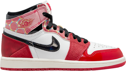 נעלי סניקרס Marvel x Air Jordan 1 Retro High OG PS 'Next Chapter' של המותג נייקי בצבע אָדוֹם עשויות עוֹר