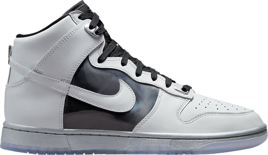 נעלי סניקרס Wmns Dunk High 'Chrome' של המותג נייקי בצבע לבן עשויות עוֹר