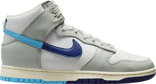 נעלי סניקרס Dunk High SE 'Split - Baltic Blue' של המותג נייקי בצבע אפור עשויות עוֹר