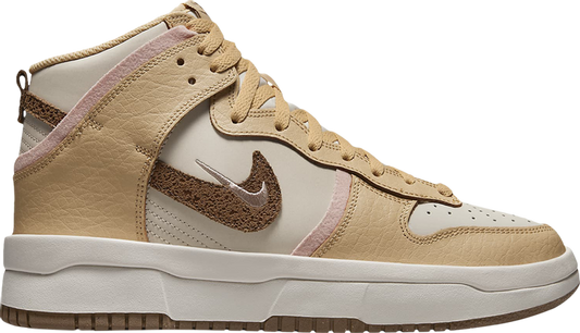 נעלי סניקרס Wmns Dunk High Up 'Neapolitan' של המותג נייקי בצבע חום עשויות עוֹר