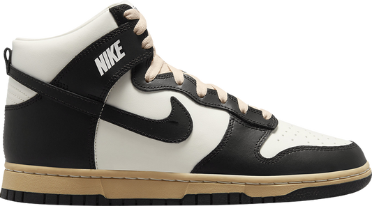 נעלי סניקרס Wmns Dunk High SE 'Vintage Panda' של המותג נייקי בצבע לבן עשויות עוֹר