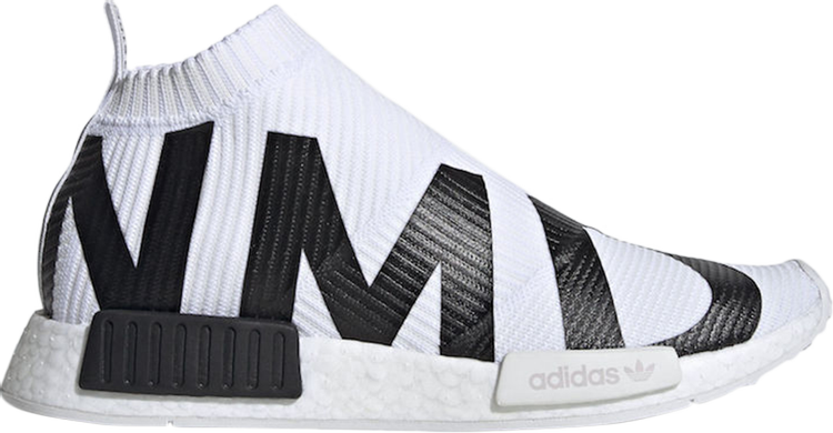 נעלי סניקרס NMD_CS1 Primeknit 'NMD Print - White' של המותג אדידס בצבע לבן עשויות 