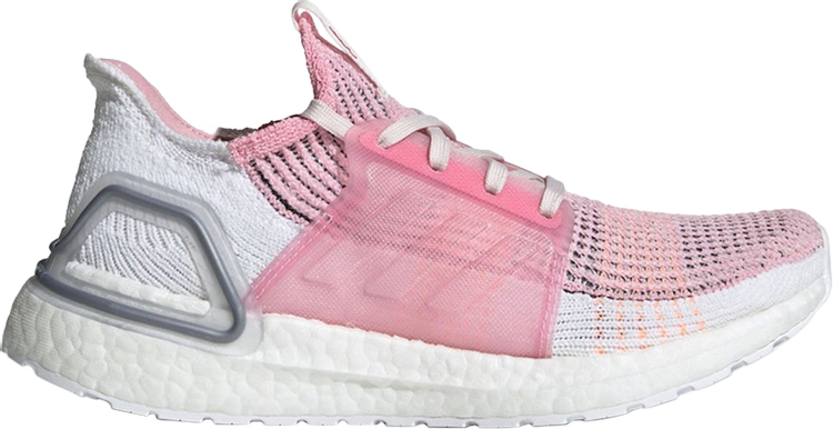 נעלי סניקרס Wmns UltraBoost 19 'True Pink' של המותג אדידס בצבע וָרוֹד עשויות ניילון פוליאסטר Primeknit 360