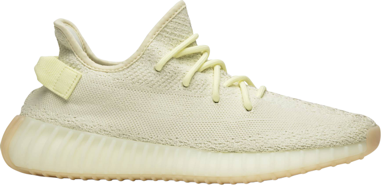 נעלי סניקרס Yeezy Boost 350 V2 'Butter' Sample של המותג אדידס בצבע צהוב עשויות ניילון פוליאסטר Primeknit