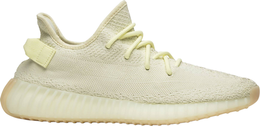 נעלי סניקרס Yeezy Boost 350 V2 'Butter' Sample של המותג אדידס בצבע צהוב עשויות ניילון פוליאסטר Primeknit