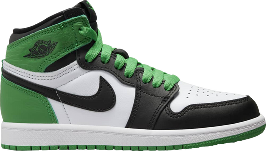 נעלי סניקרס Air Jordan 1 Retro High OG PS 'Lucky Green' של המותג נייקי בצבע ירוק עשויות עוֹר
