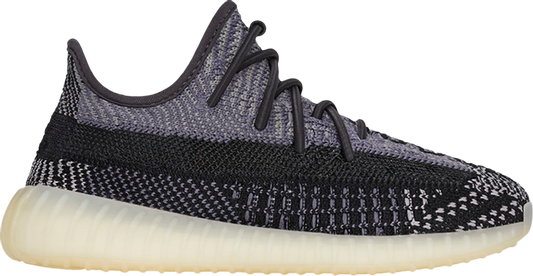 נעלי סניקרס Yeezy Boost 350 V2 Kids 'Carbon' של המותג אדידס בצבע שָׁחוֹר עשויות ניילון פוליאסטר Primeknit