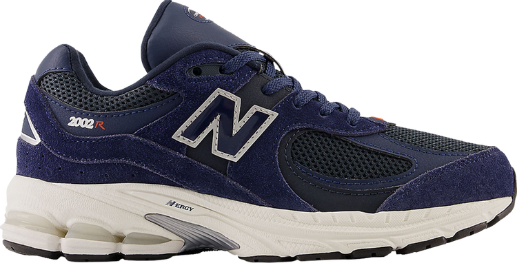 נעלי סניקרס 2002R Big Kid Wide 'Navy Outerspace' של המותג ניו באלאנס בצבע כְּחוֹל עשויות עור (זמש)