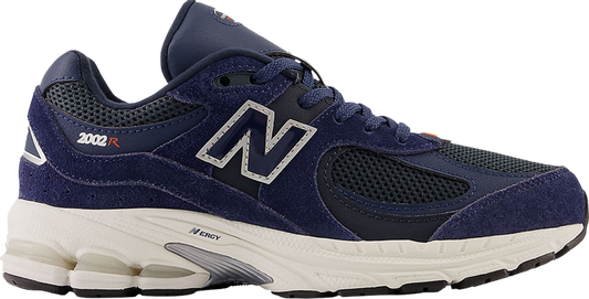 נעלי סניקרס 2002R Big Kid Wide 'Navy Outerspace' של המותג ניו באלאנס בצבע כְּחוֹל עשויות עור (זמש)